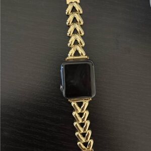 Apple Watch Series 1 with Gold Chain Link Smartwatch Band